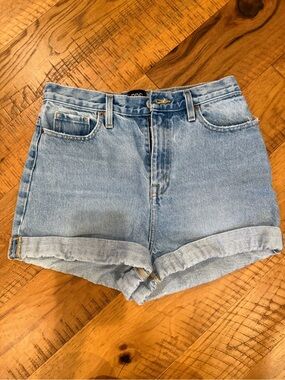 BDG Mom High-Rise Light Blue Denim Shorts